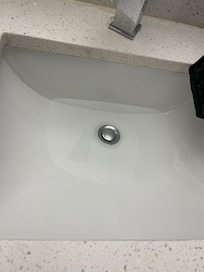 Water sitting in sink