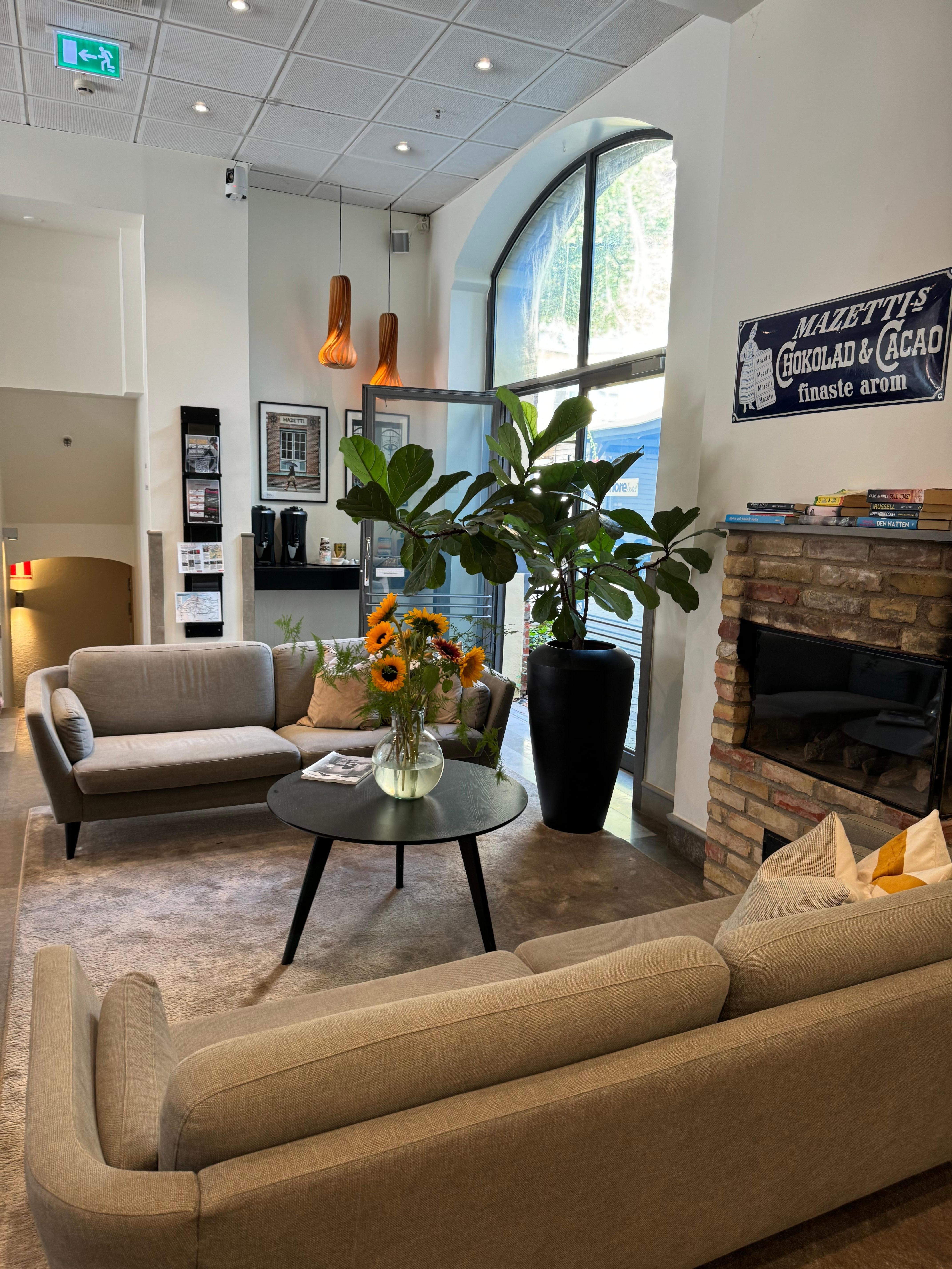 Gratis kaffe i resepsjon