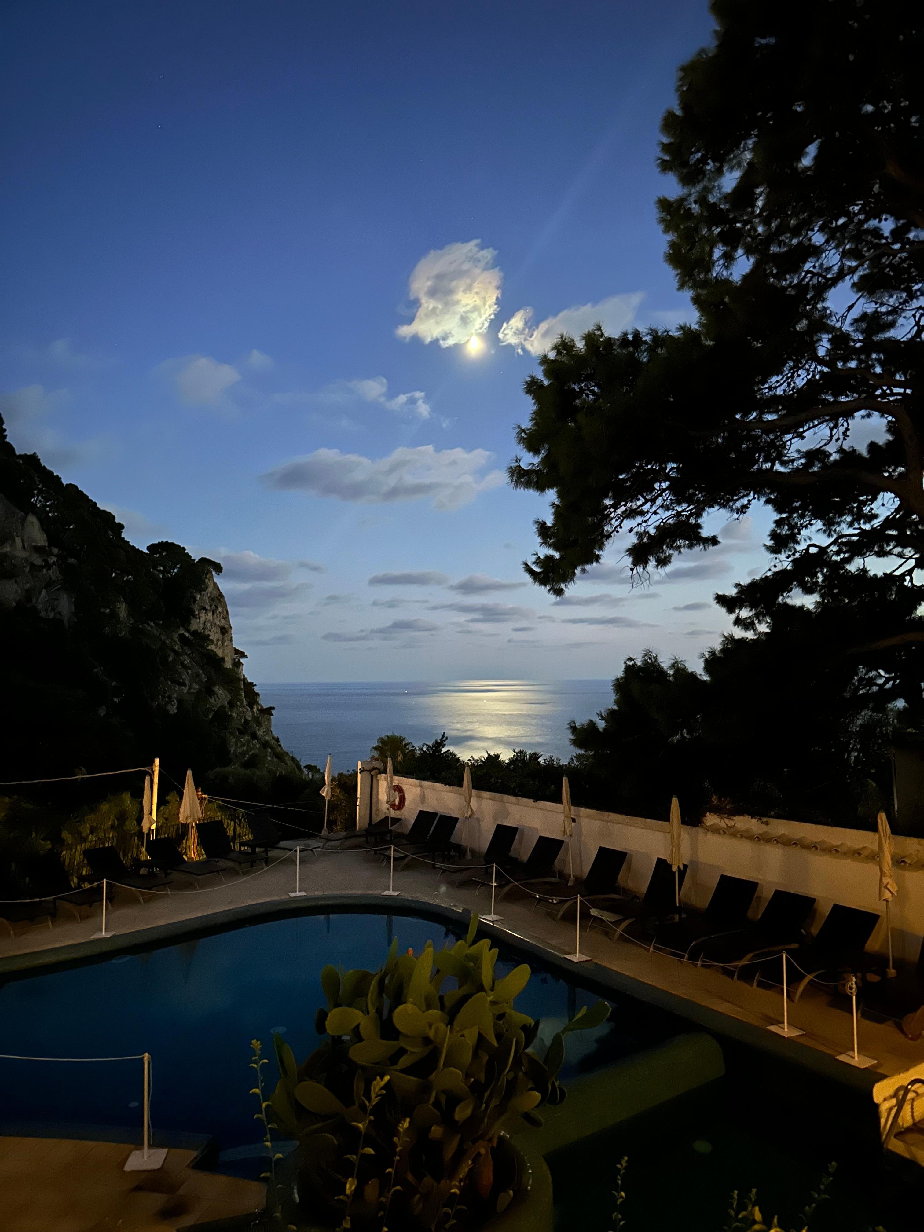 View from our balcony of the sea.