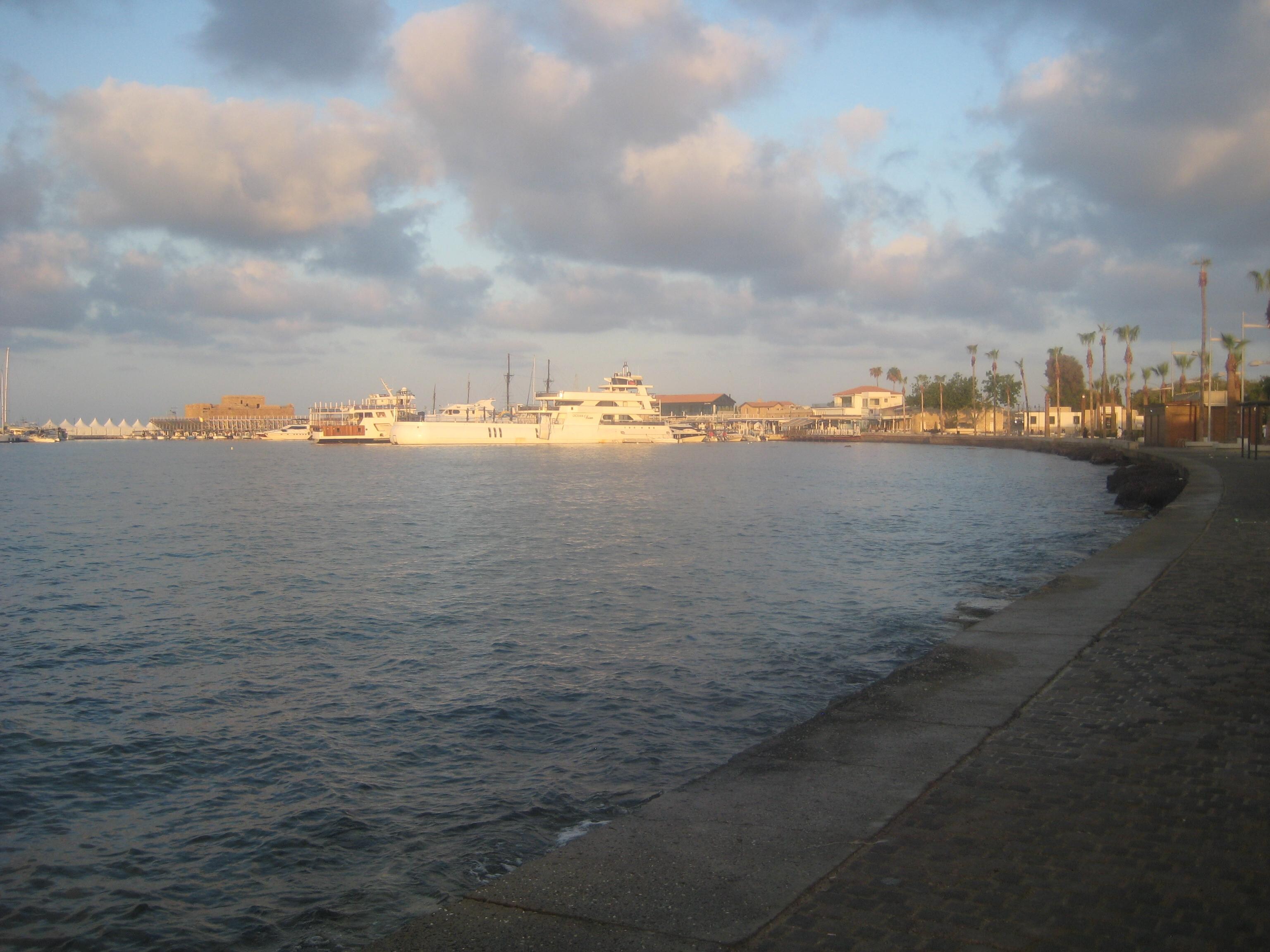 Looking towards the moored excursion boats