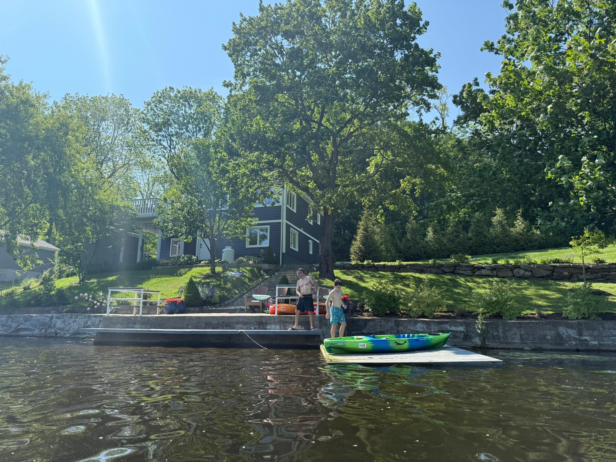 So much fun kayaking around the lake.