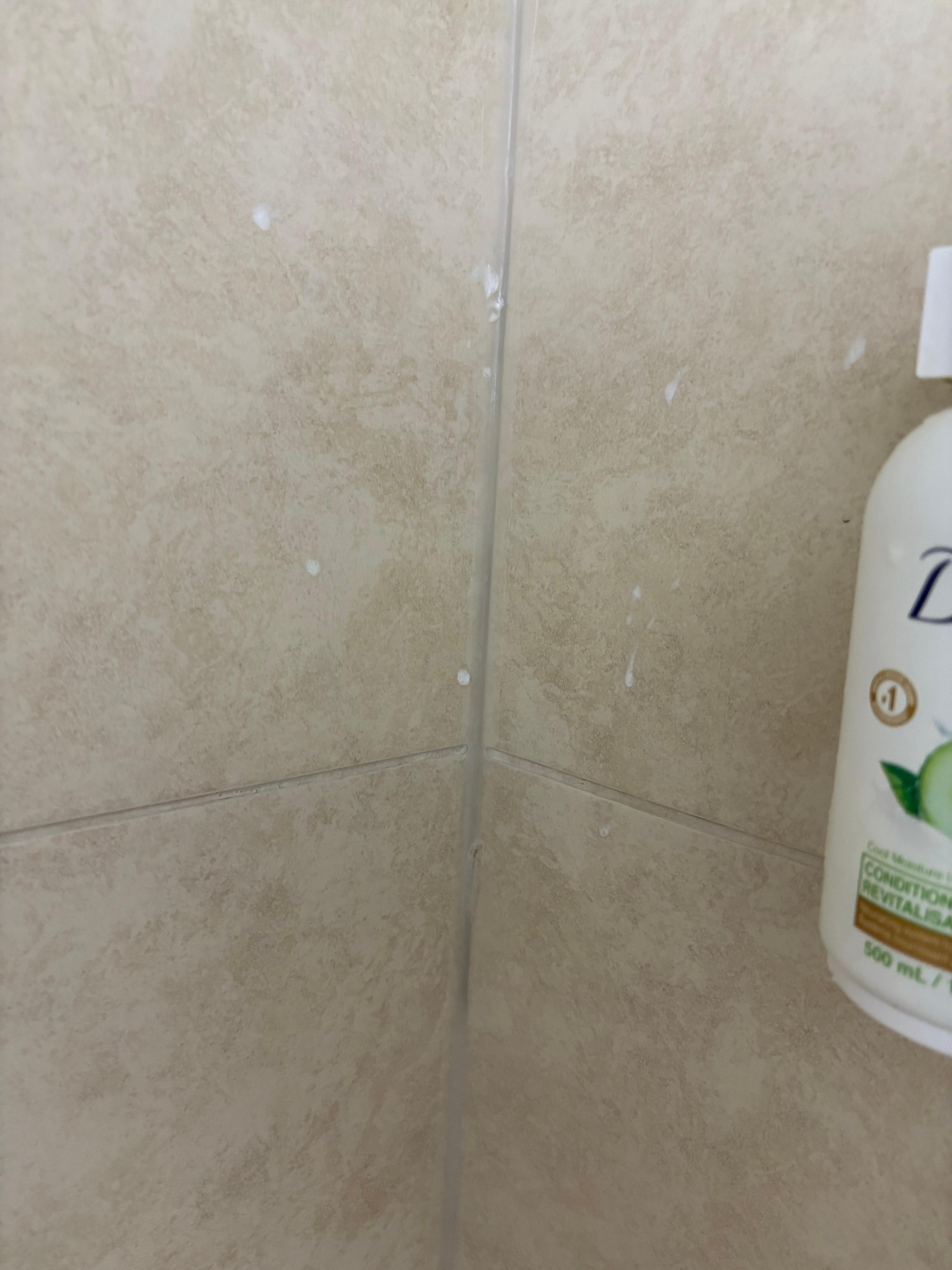Spots on the shower walls 