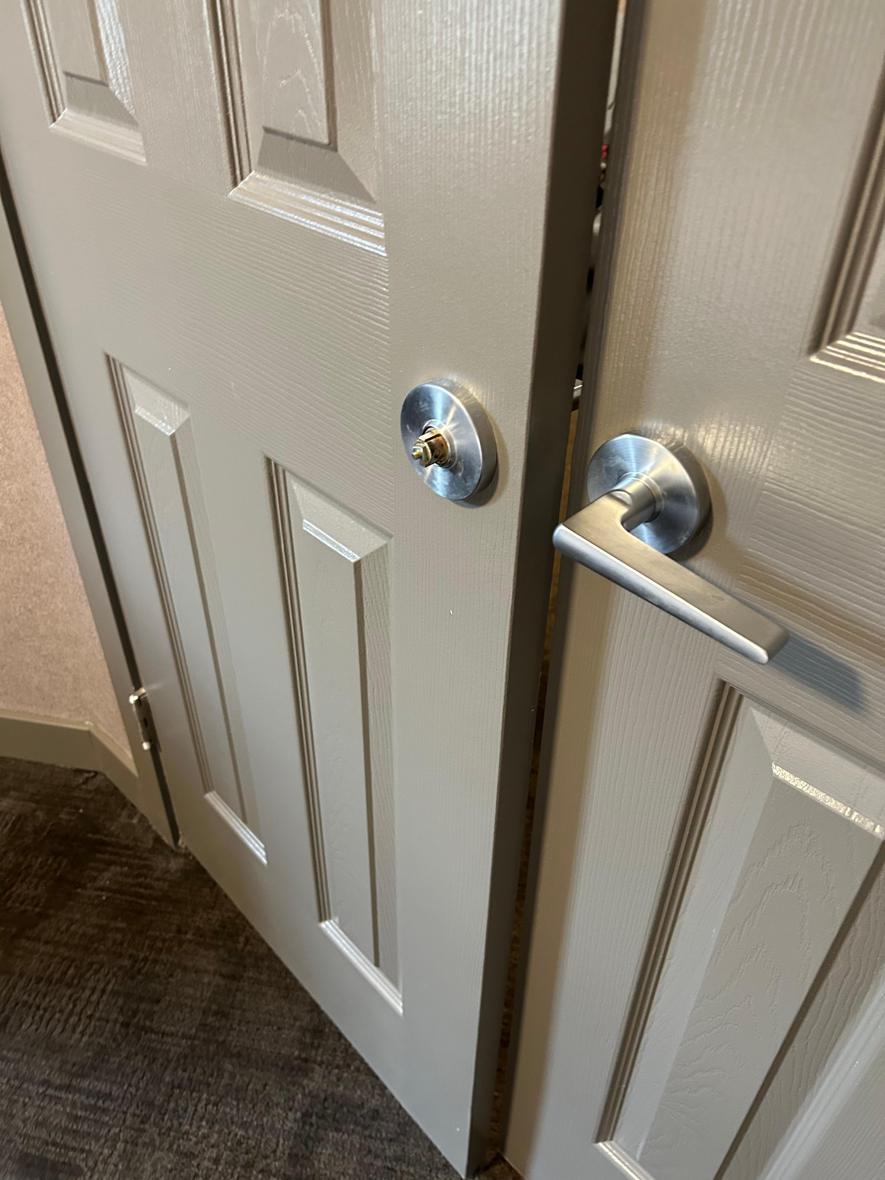 Door knob fell of and hit my dog on the head