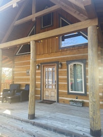 Cabin front, beautifully constructed