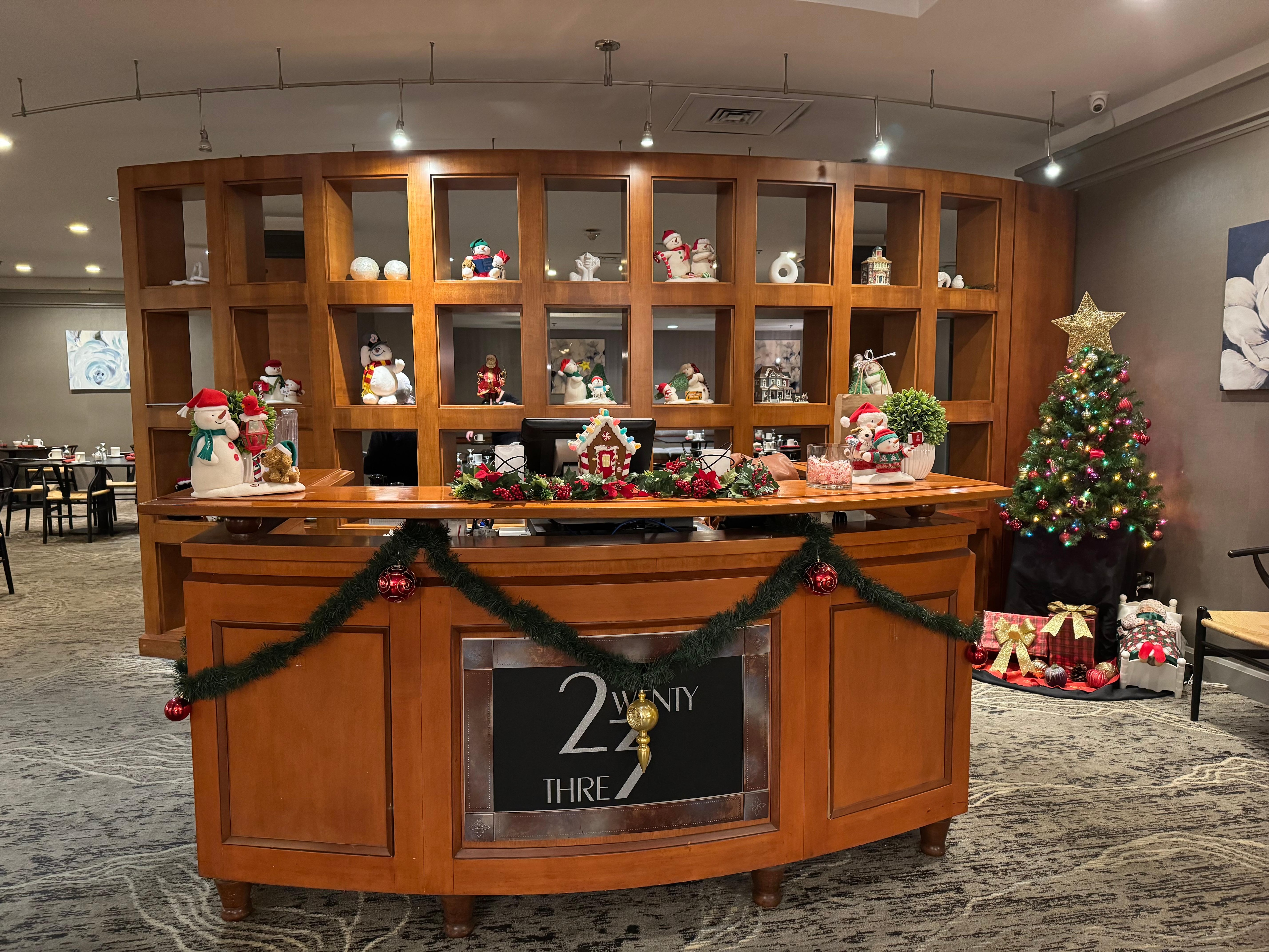 The entrance to where you are greeted to be seated at the hotel’s restaurant!