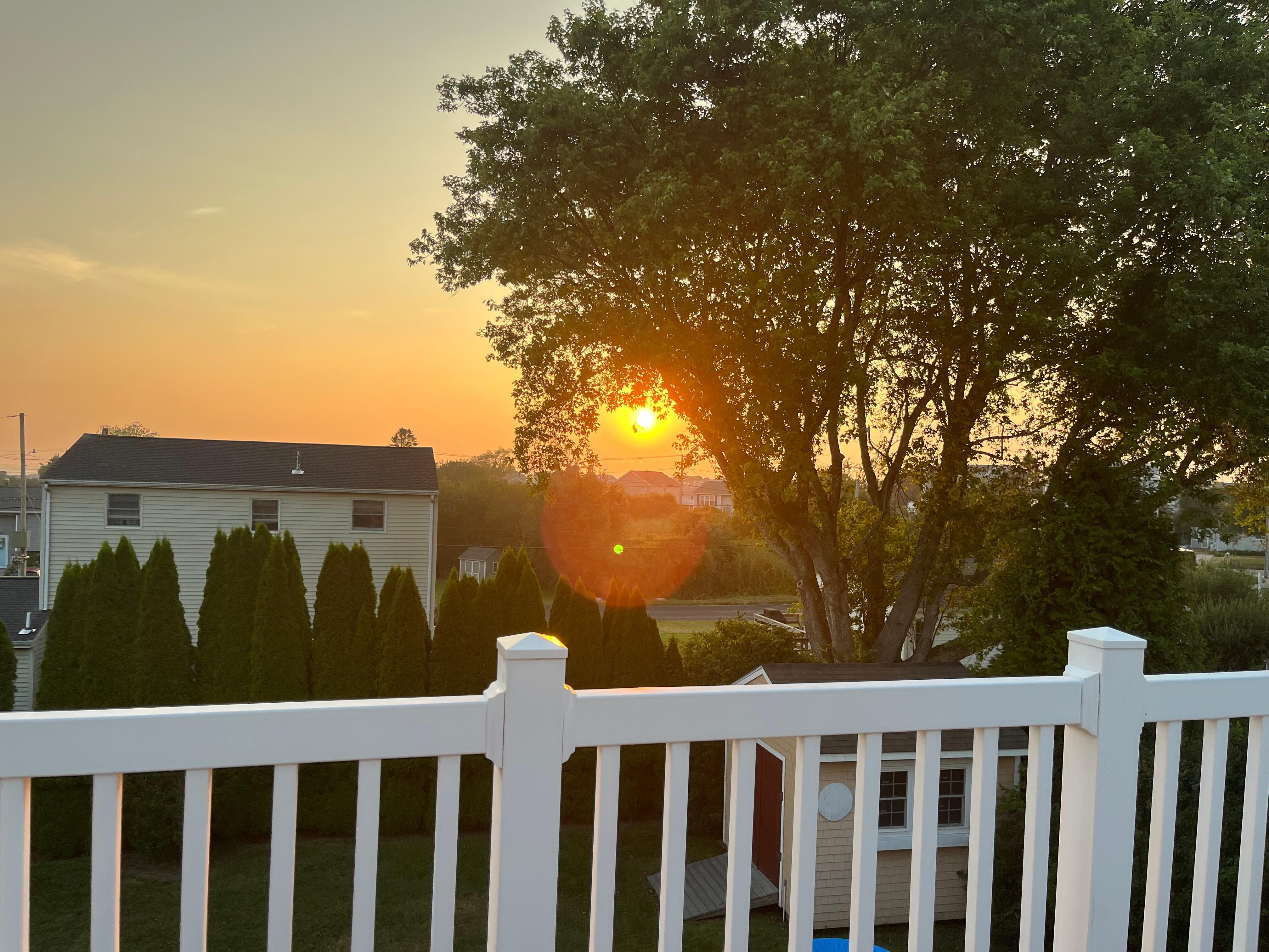 Sunset from the top deck