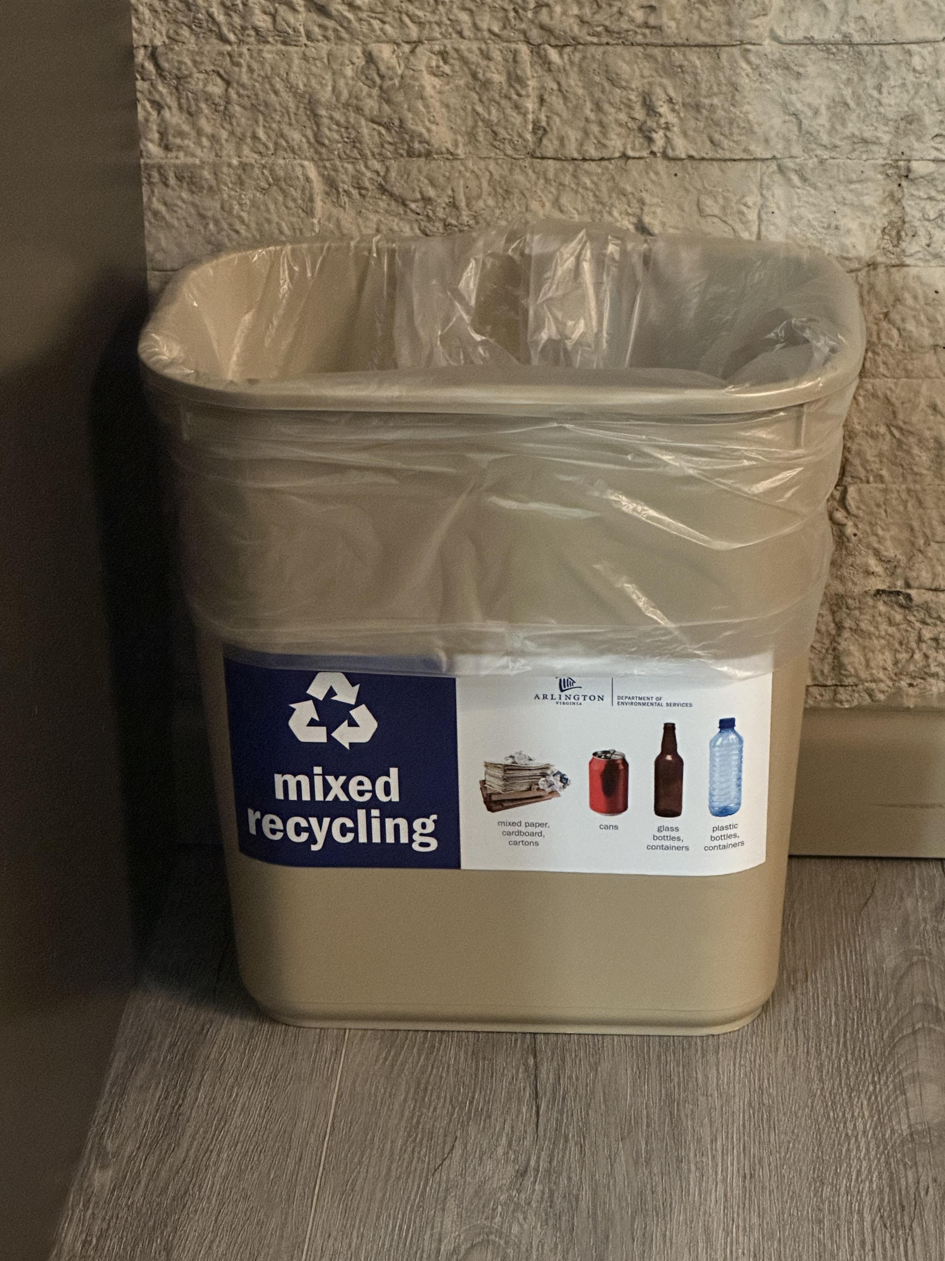 Recycling! In room. 