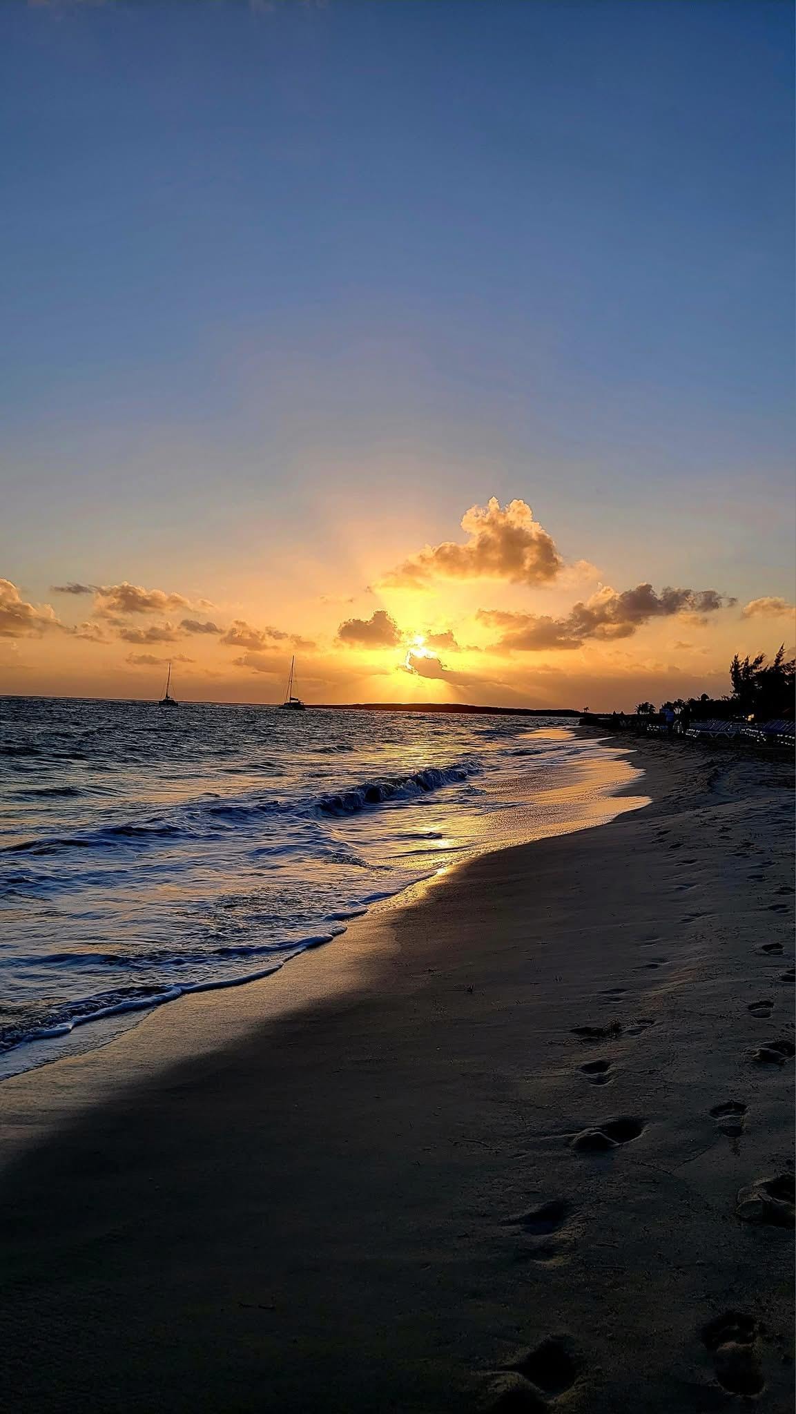 Sunset from the villa. 