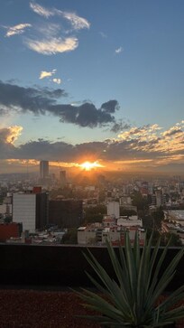 Sunset with a music and drinks.