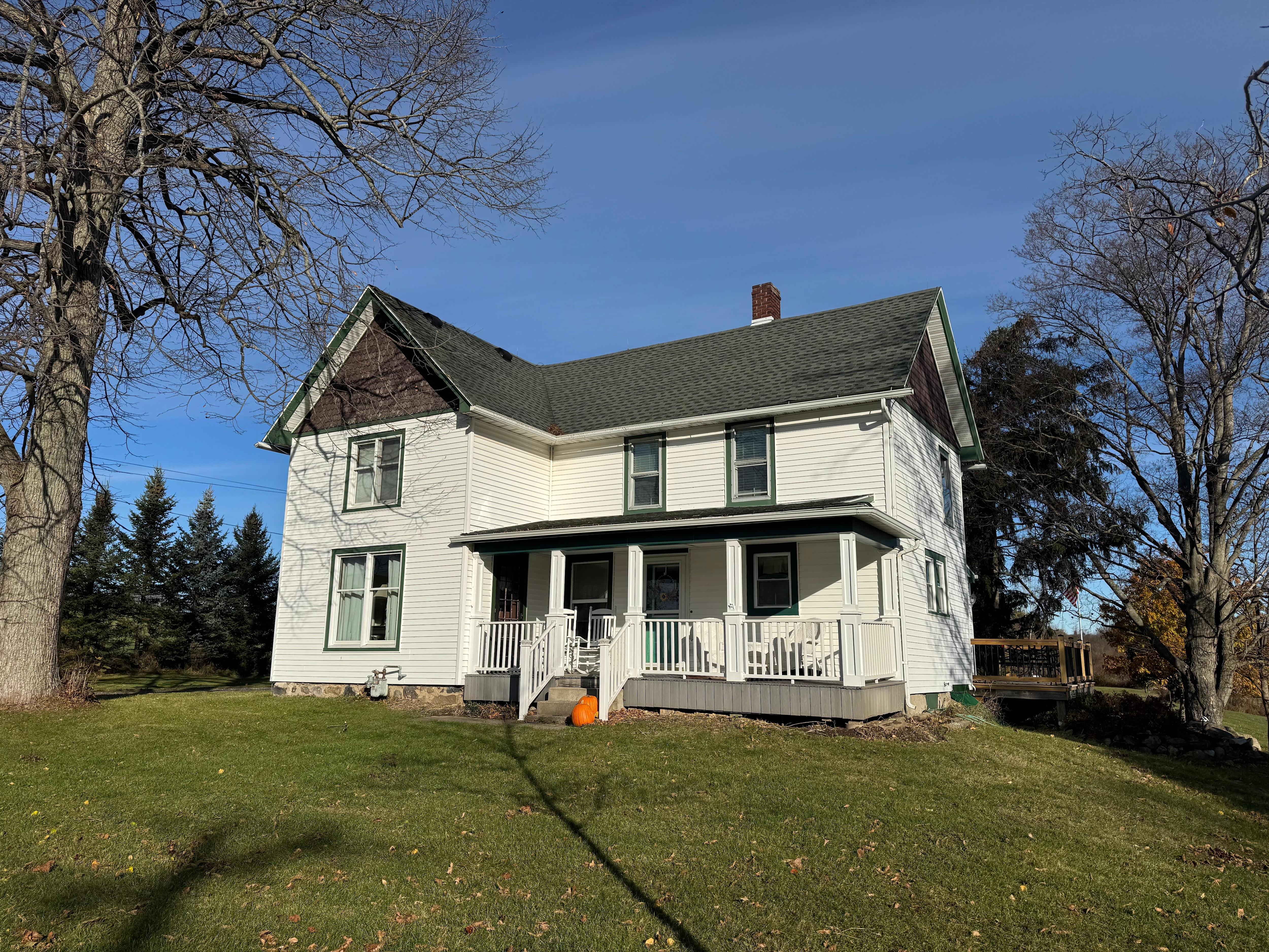 Beautiful blue skies and the home