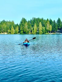 Kayaking on the lake