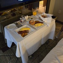 Room service was fast and delicious!