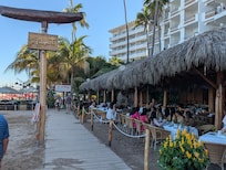 La Palapa restaurant, connected to the lower level of the building