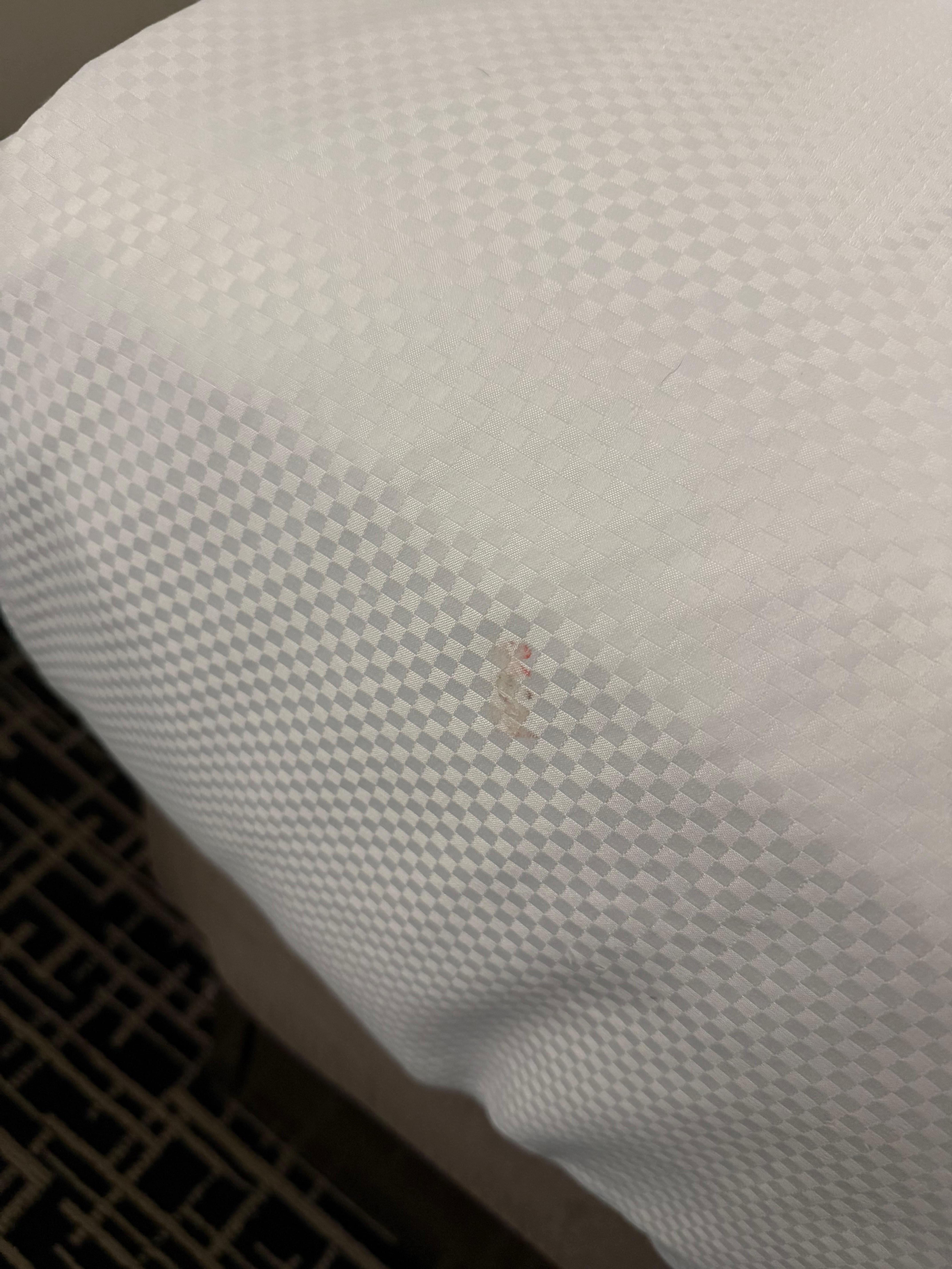 Stained bed