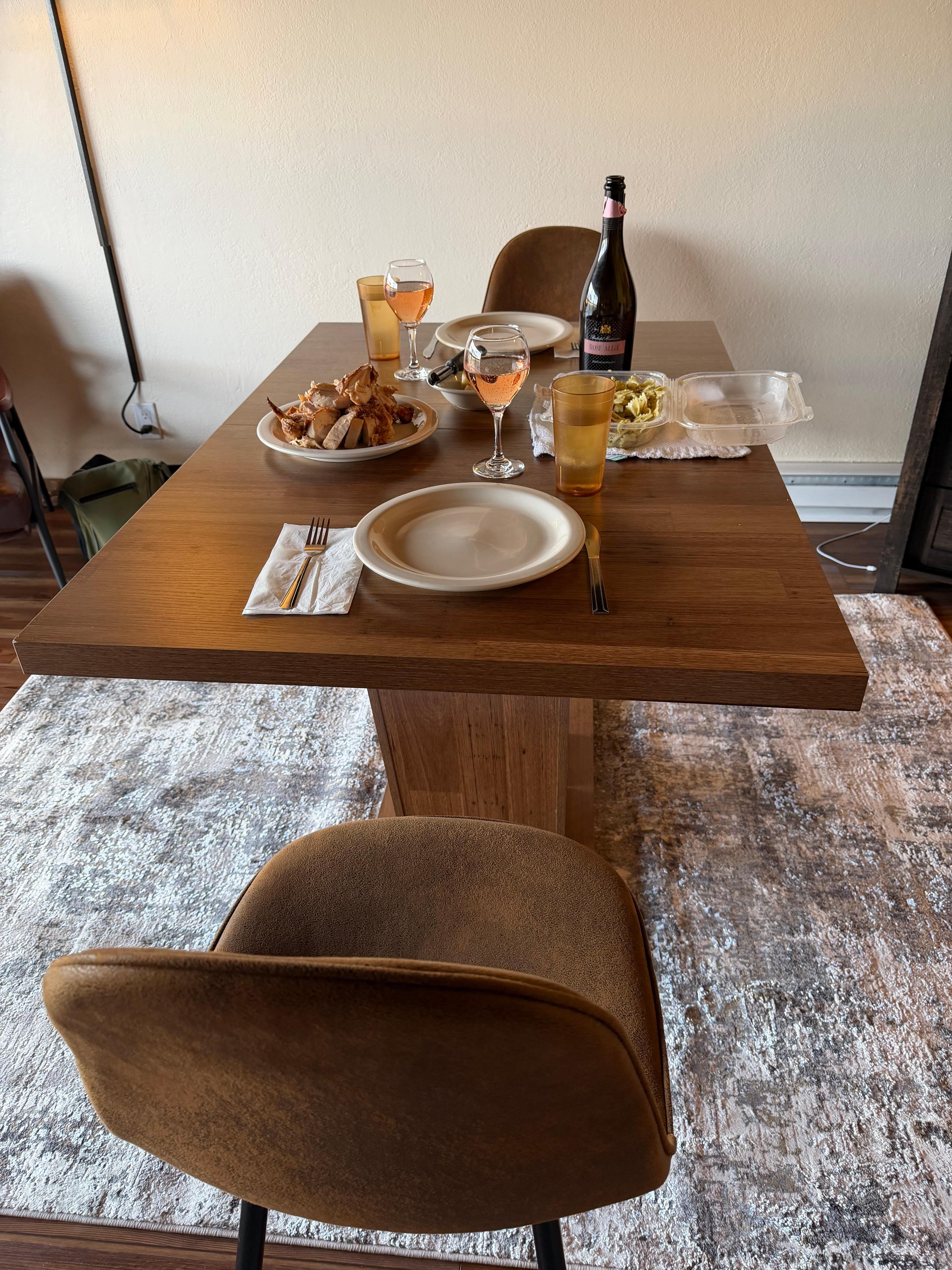 Our lovely dining table for dinner