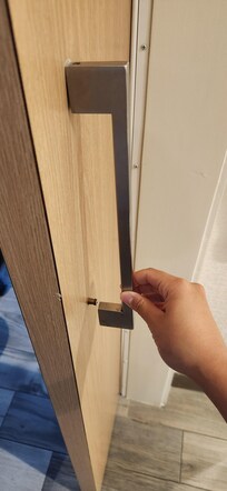 Broken bathroom door handle