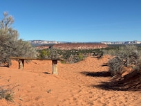 from top of Kanab Trail in town looking north towards Bryce
