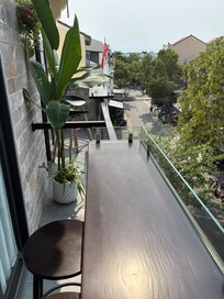 Small deck overlooking street