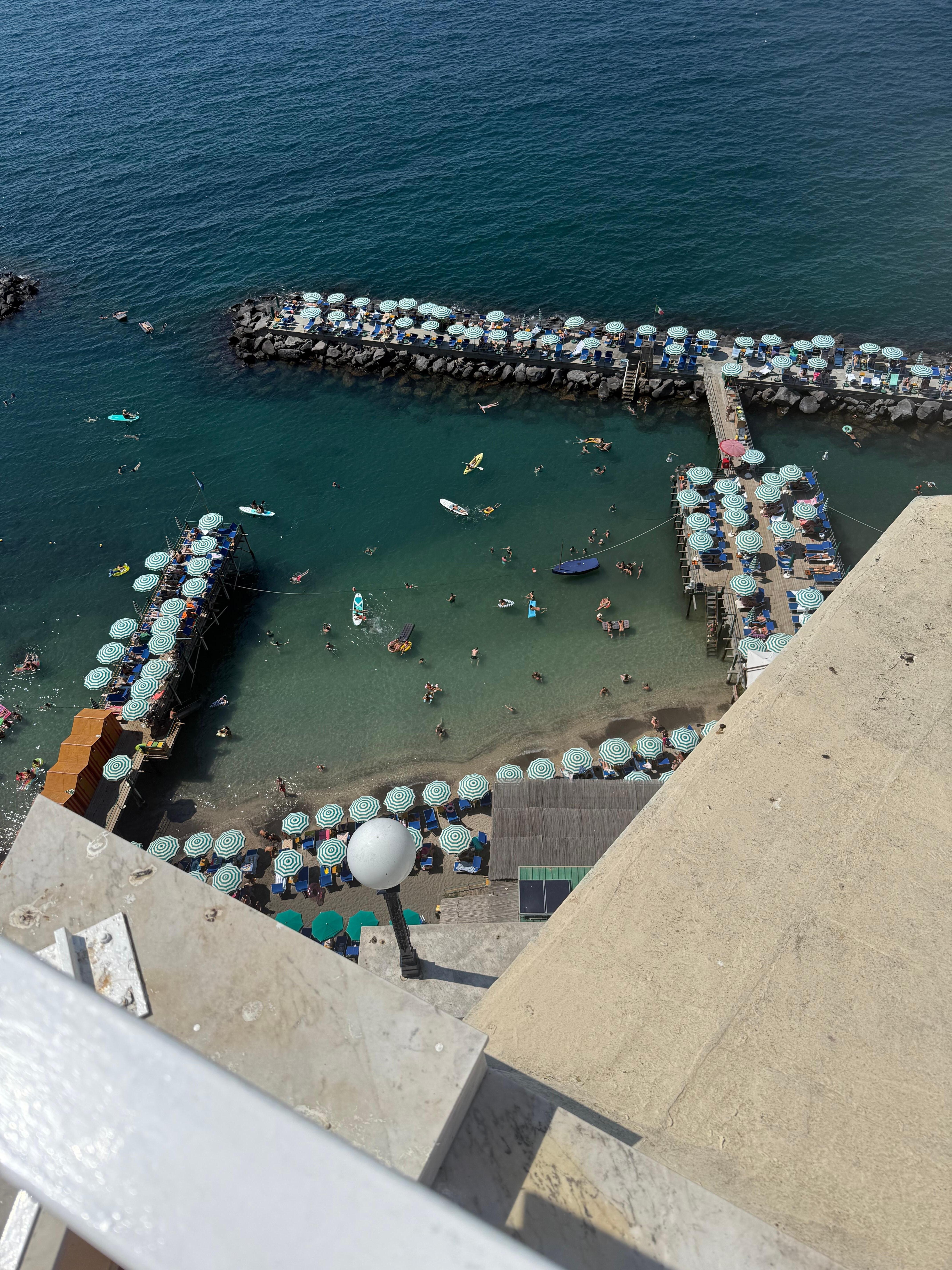 Beaches right below us.