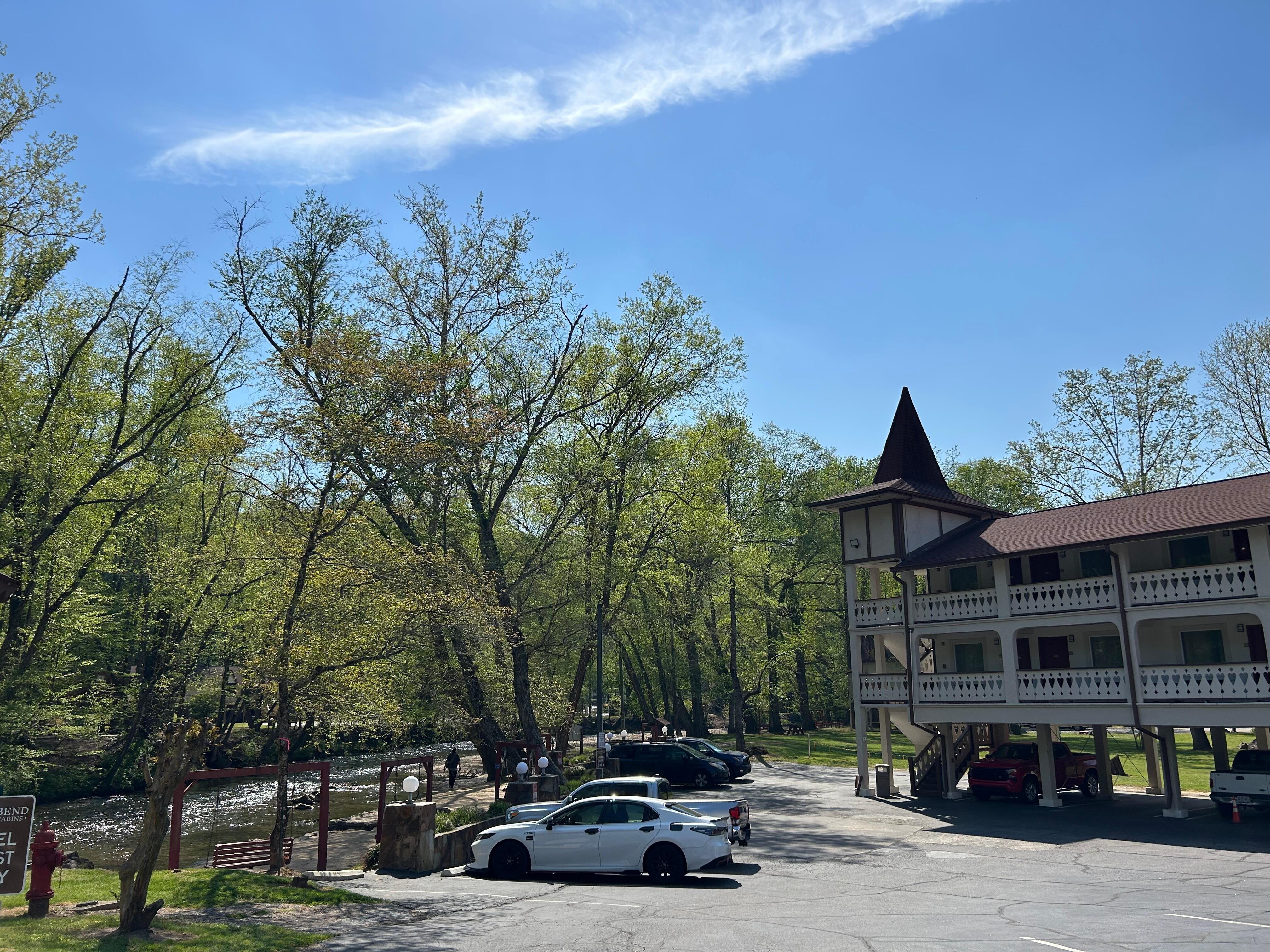 Hotel parking area