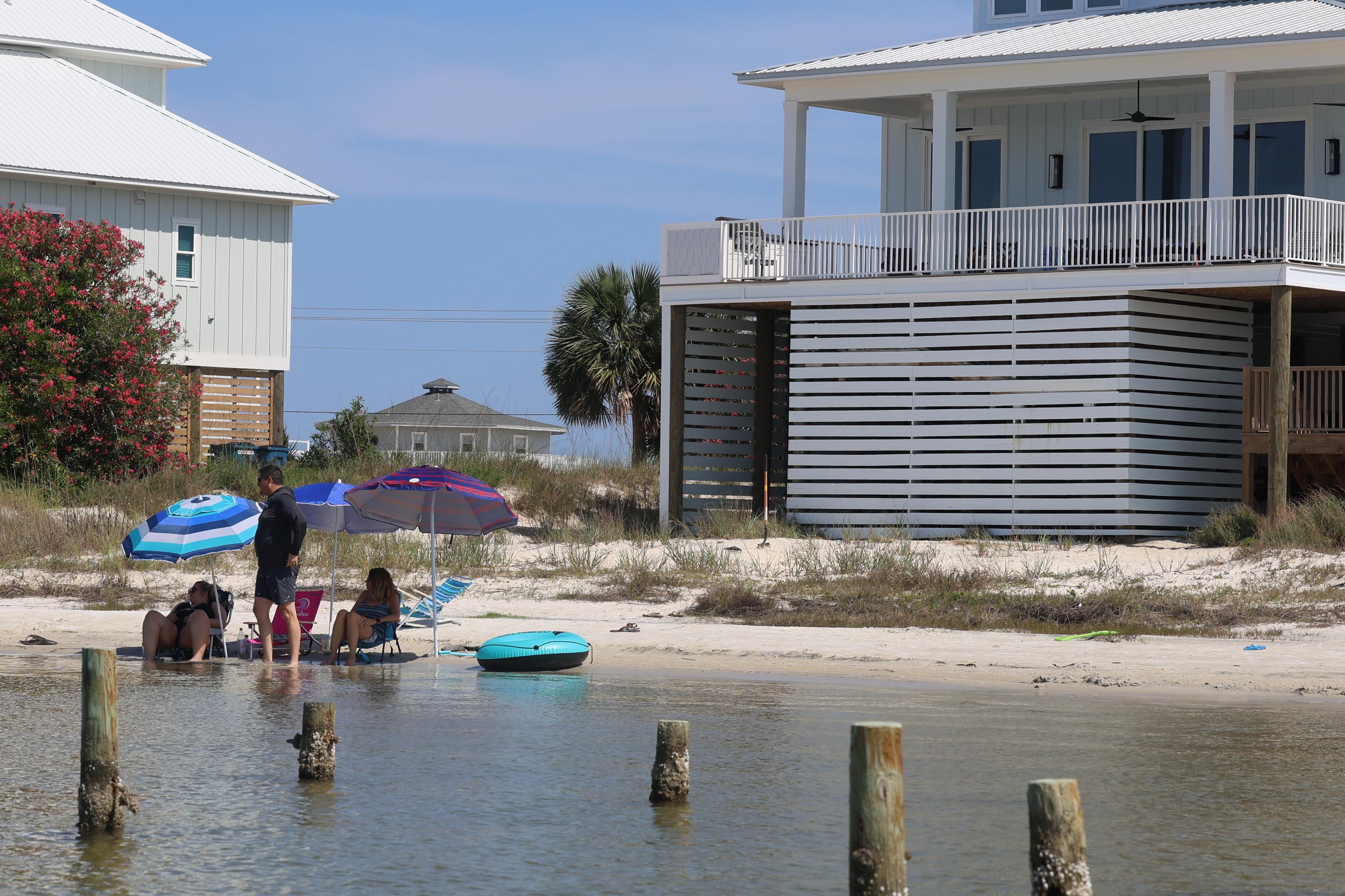 The "bayside" water was  perfect for relaxing.  The beach was across the street