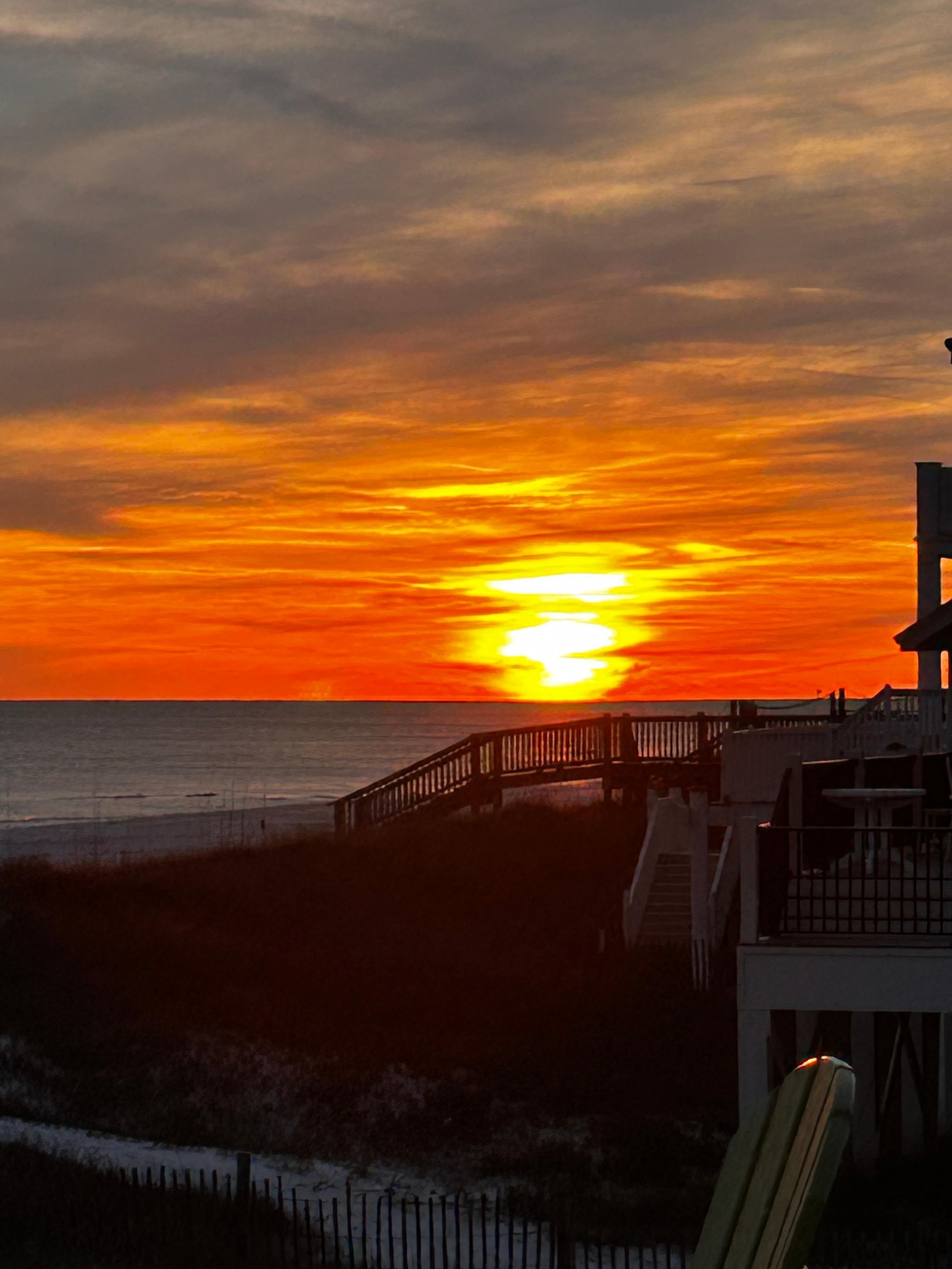 Sunset from the deck.  