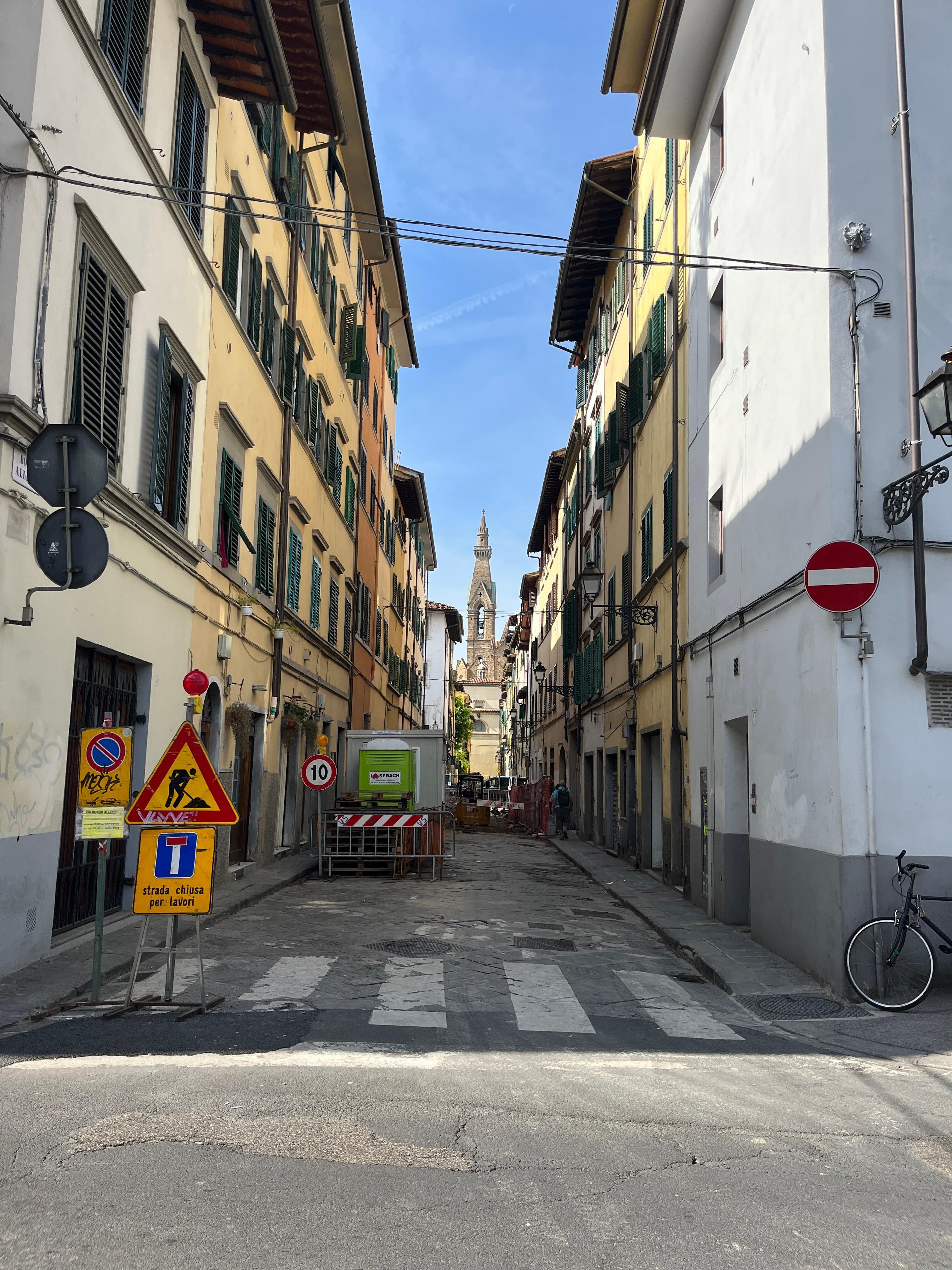 Florence street near the apartment 