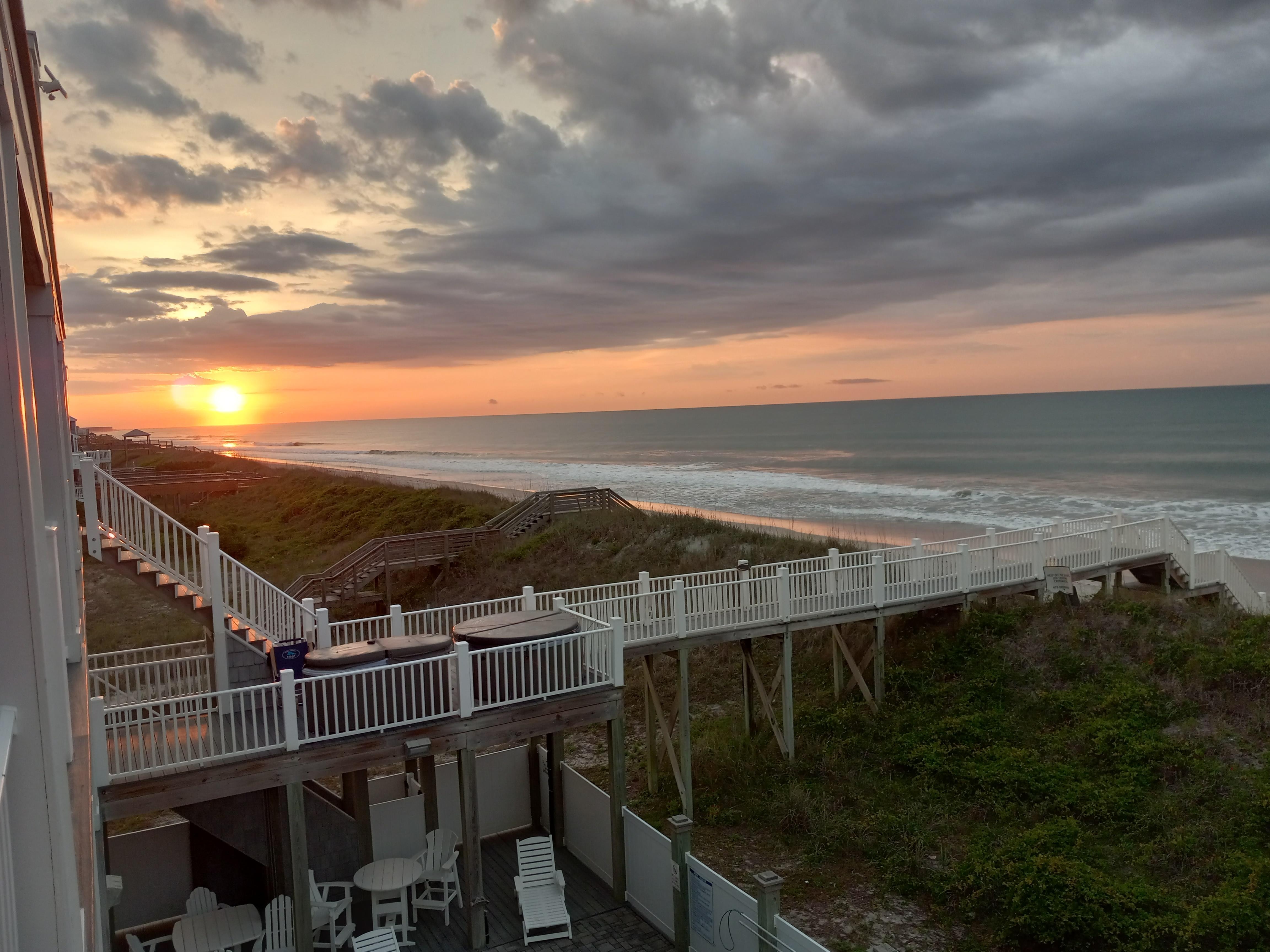 Sunrise from 2nd floor balcony.