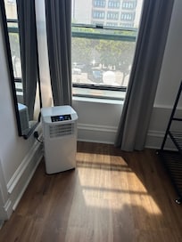 Very loud temporary unit when a replacement should have been made.