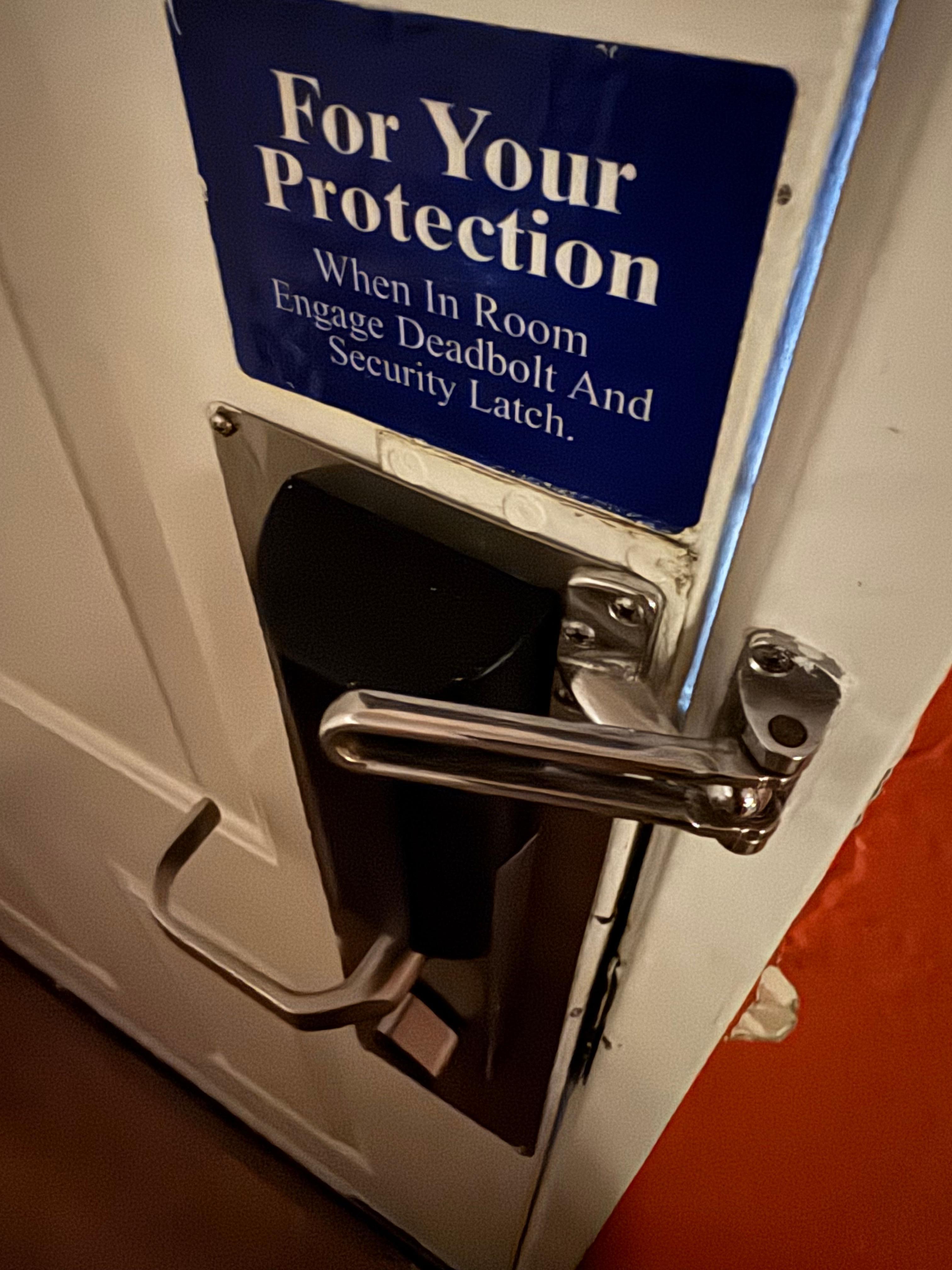 Poorly installed security lock