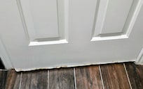 Inside bottom of bathroom door
