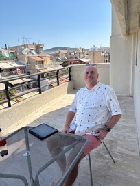 Balcony nearly as big as the room