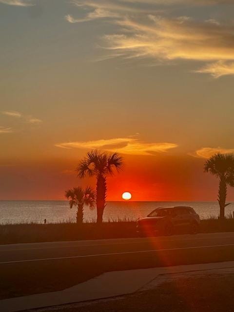 Sunset view from the living room. 