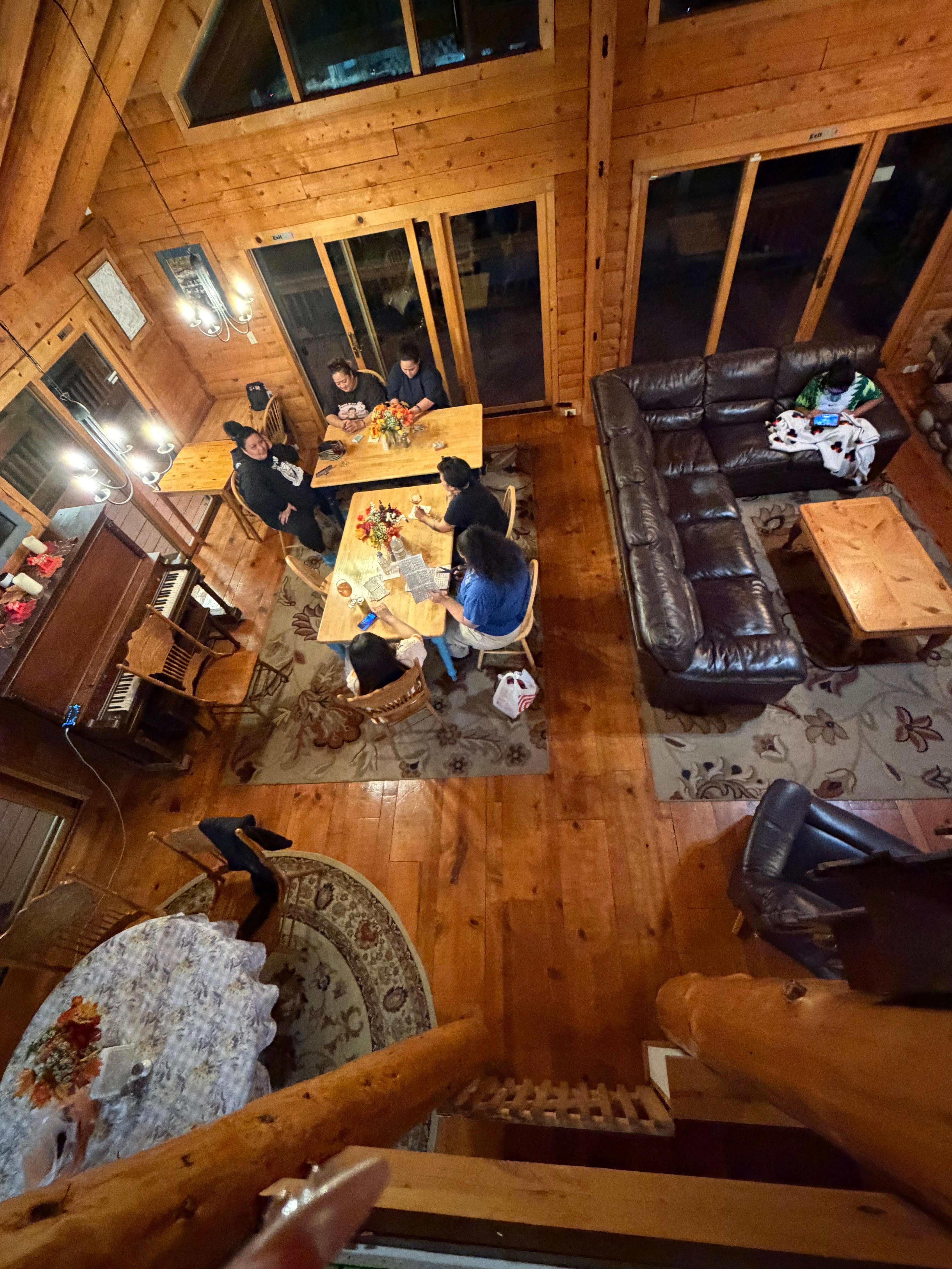 The view from the top floor staircase