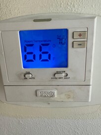 Set to 70, but went to 66