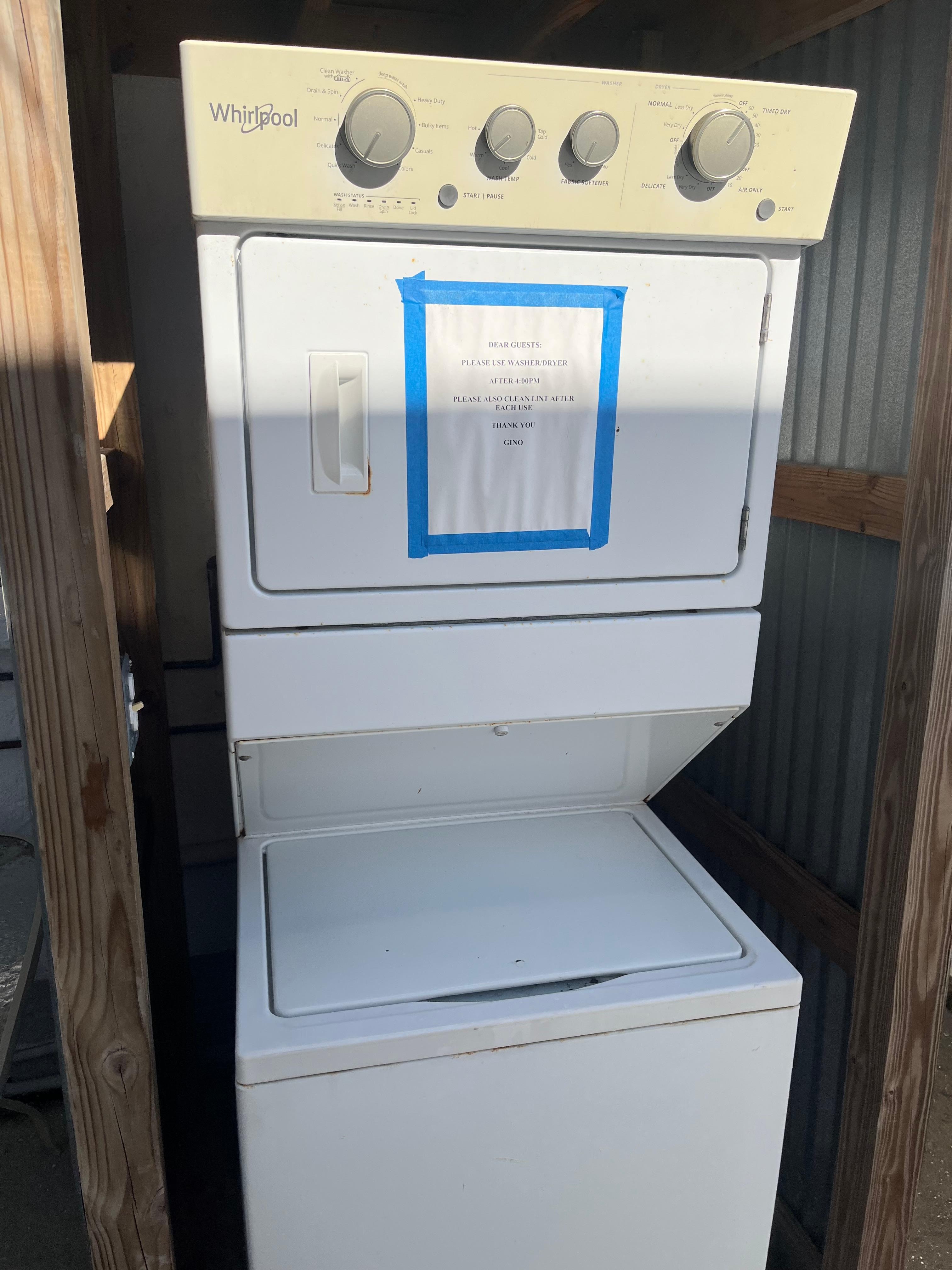 Washer and dryer was broken