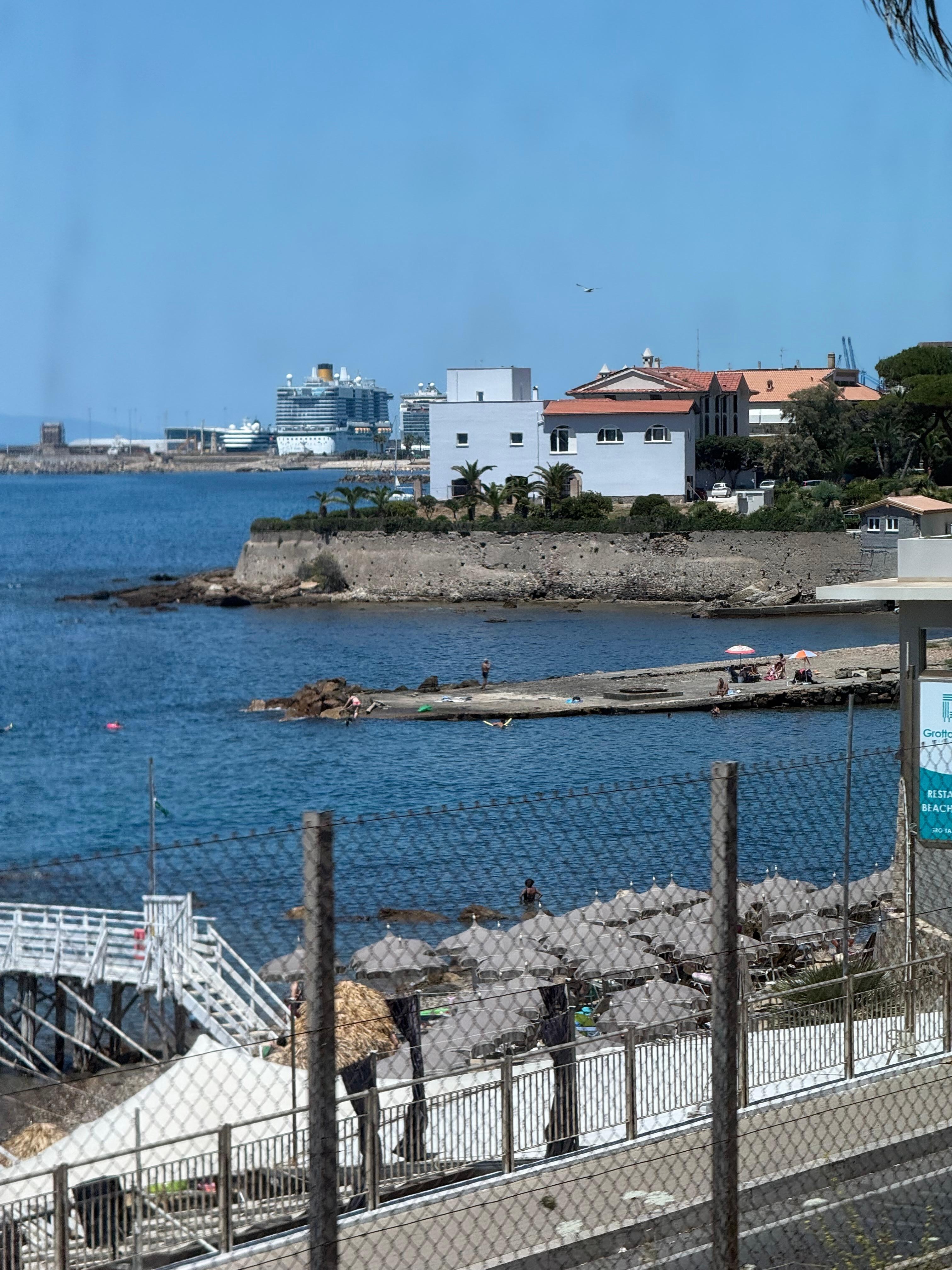 View from the train arriving town