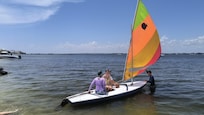 Sailing in the sound at Juana's beach