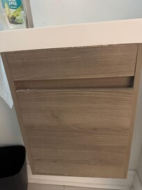 Same cabinet and door is crooked