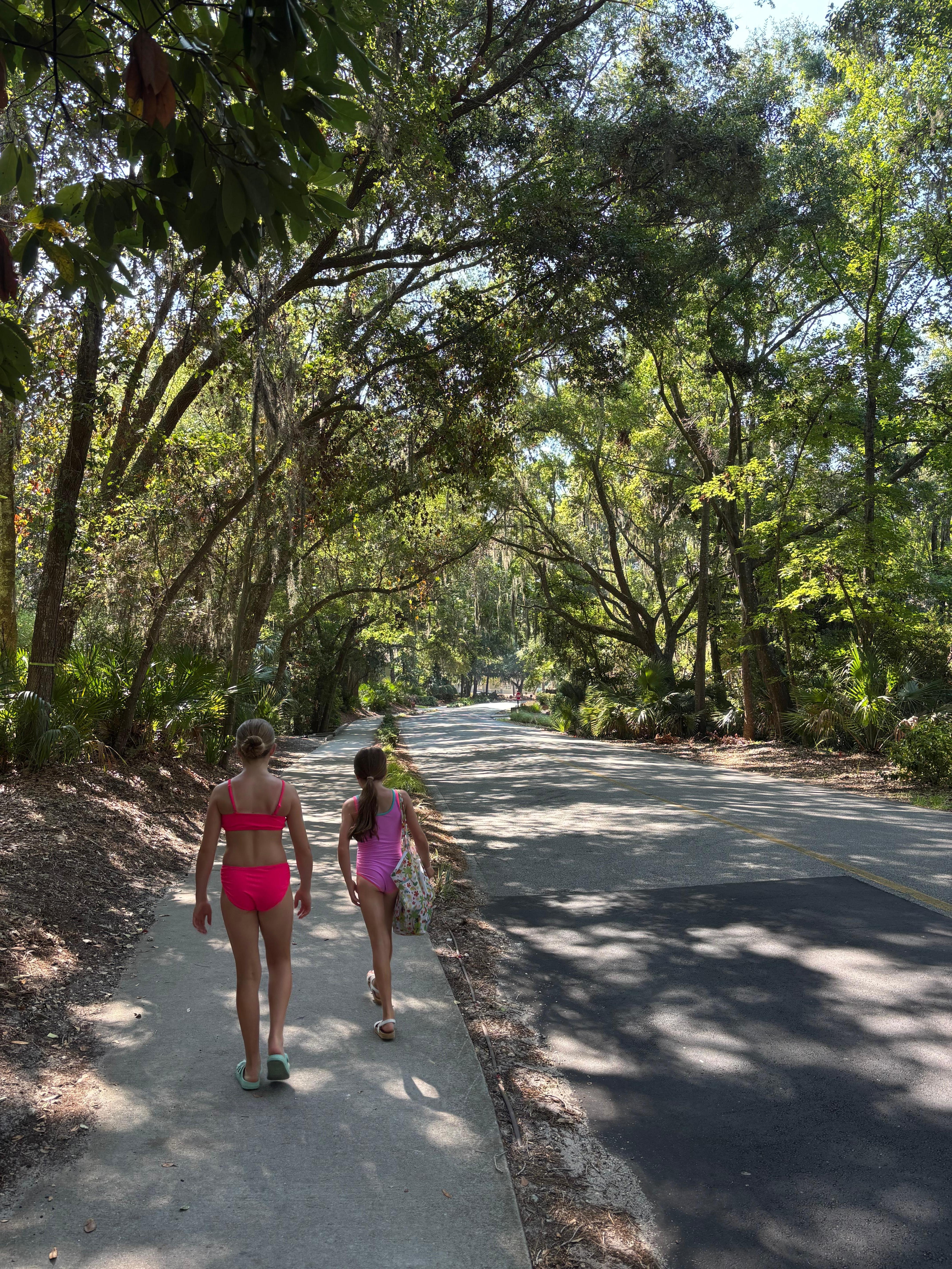 Walking to the beach