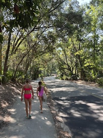 Walking to the beach