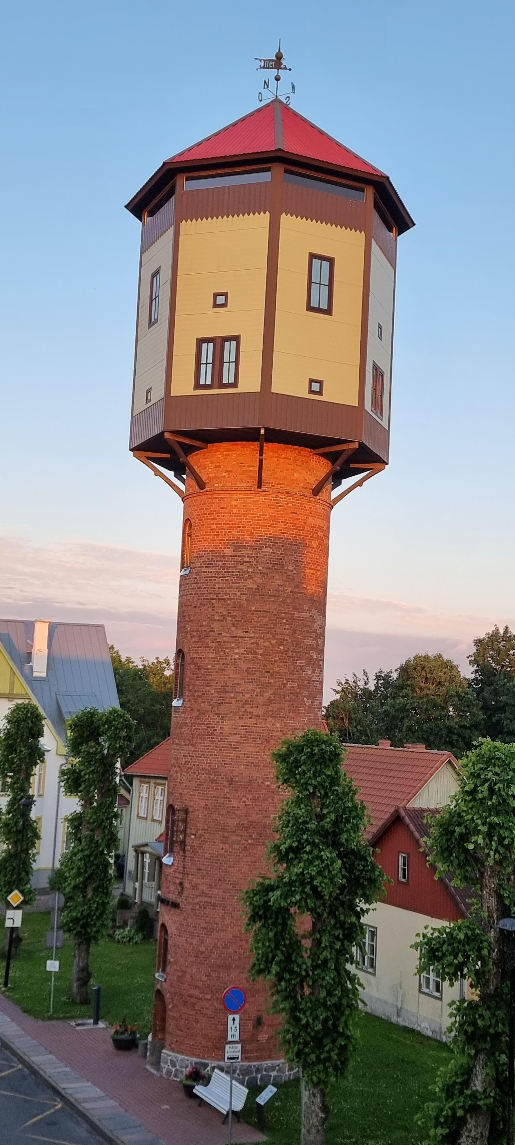 Water Tower at sunset.