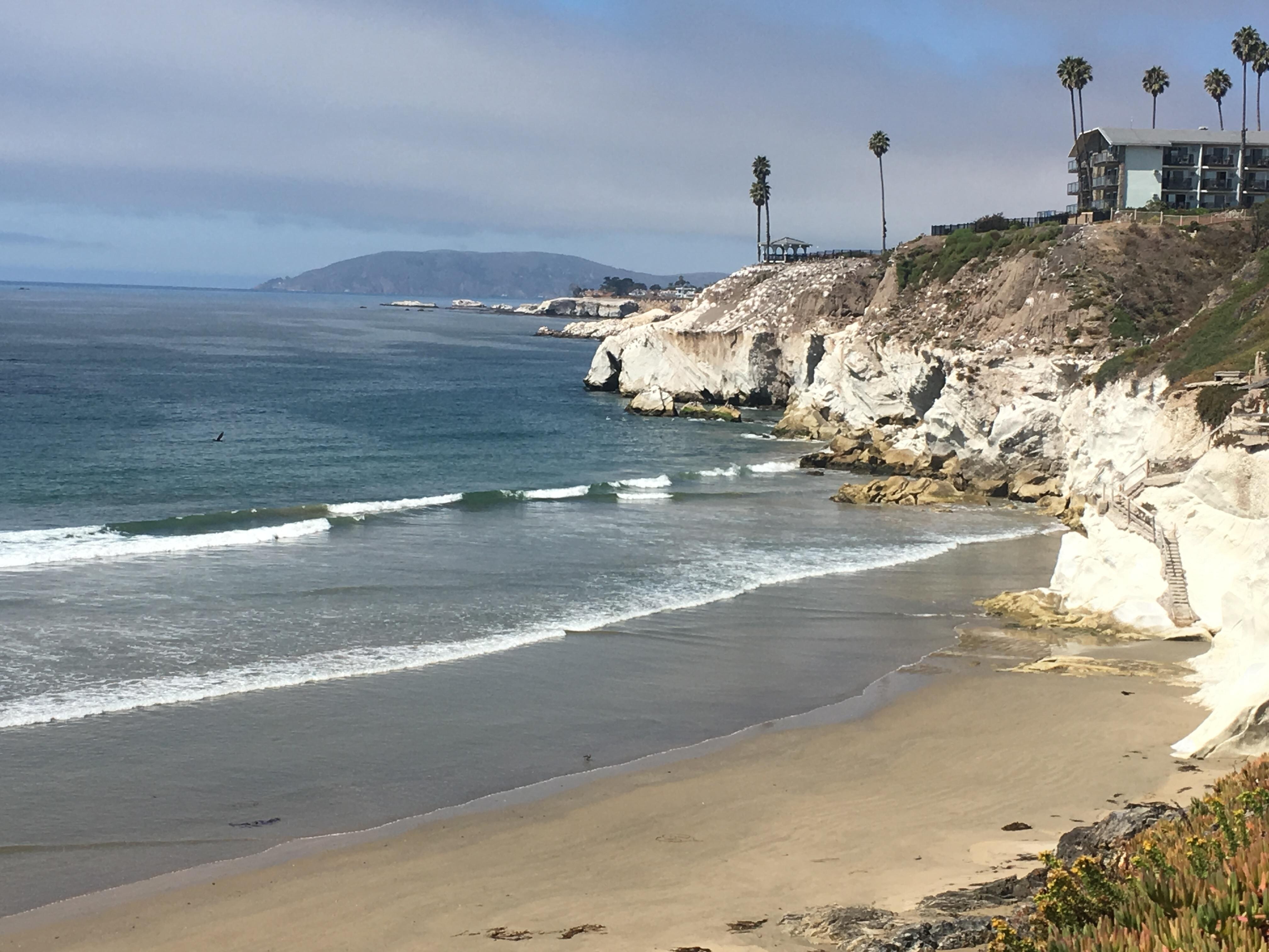 View from beach stairway landing