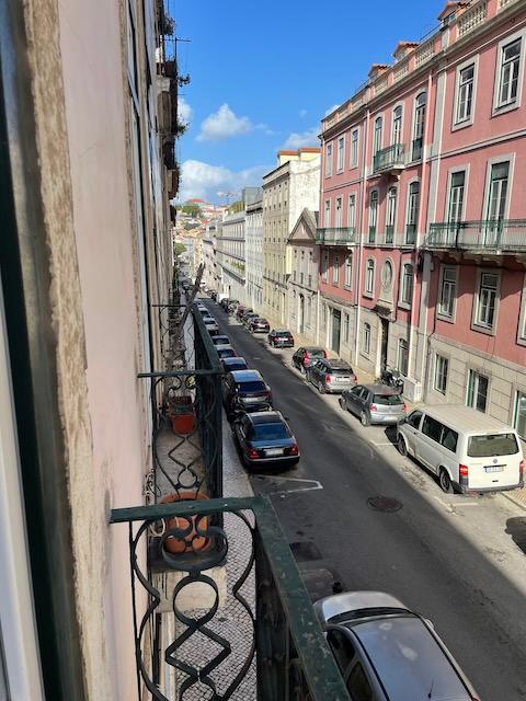 The view of the street from the apartment.