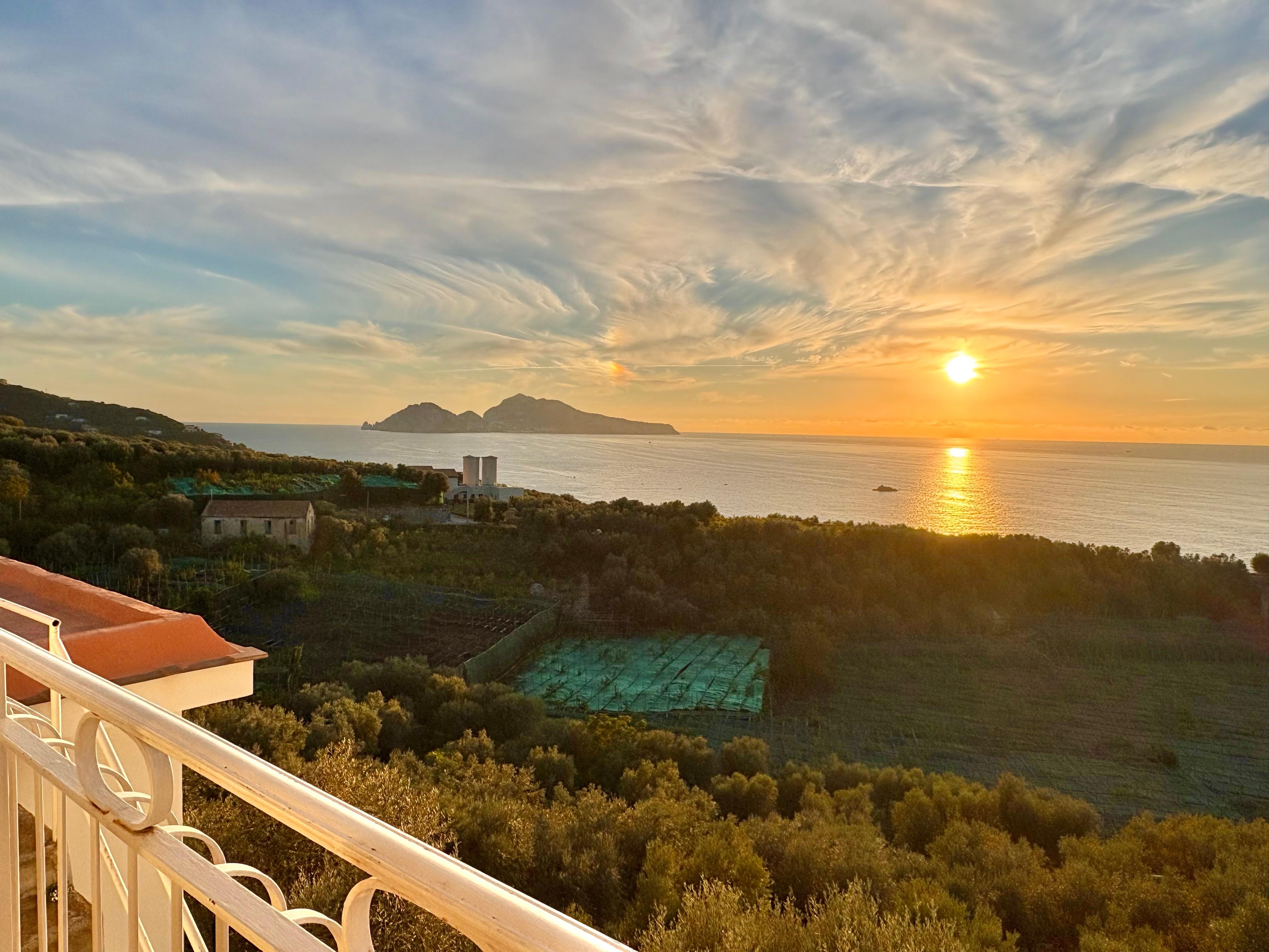 The view of Capri from our balcony. 