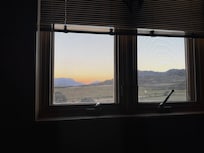 View from bedroom window in the morning.