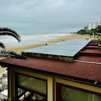 Our patio overlooking the beach.