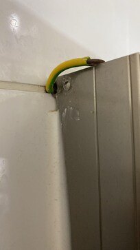 Wire over shower in my sons bedroom.