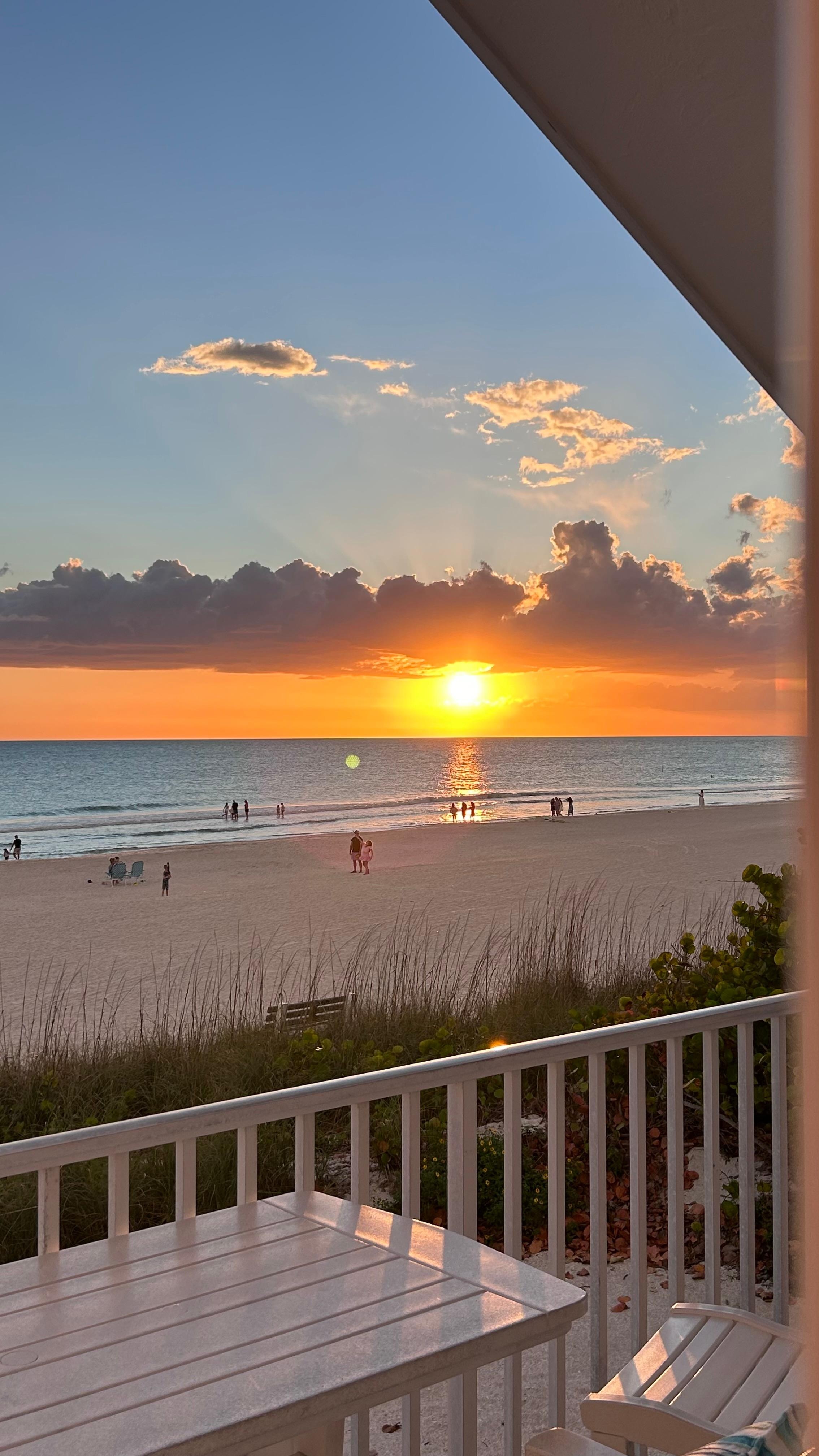 Our sunset view from our balcony 