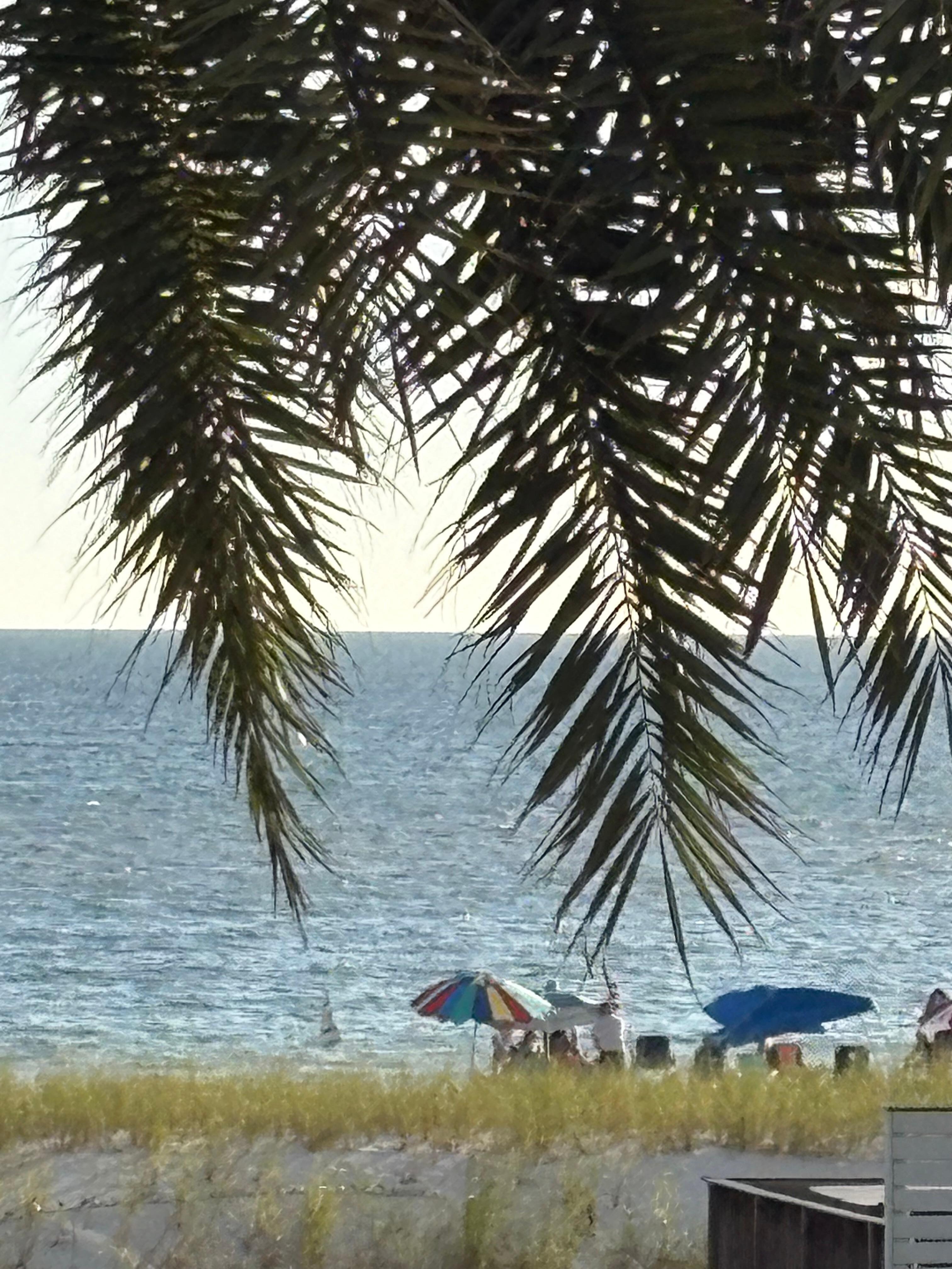 Beach view from balcony 